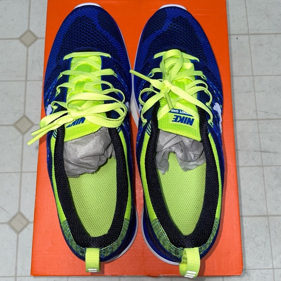 Nike Flyknit Lunar One+ Game Royal/Volt - Size 8.5 Men - Picture 5 of 10